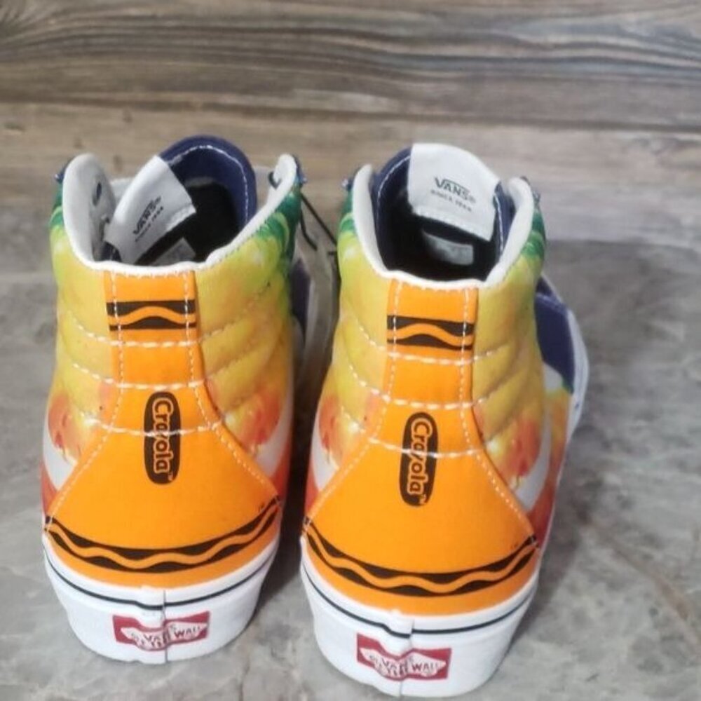 New Vans Womens Sk8 Hi Crayola High Top Shoes Size 6.5 Deadstock Art to Wear Gym - Picture 6 of 10